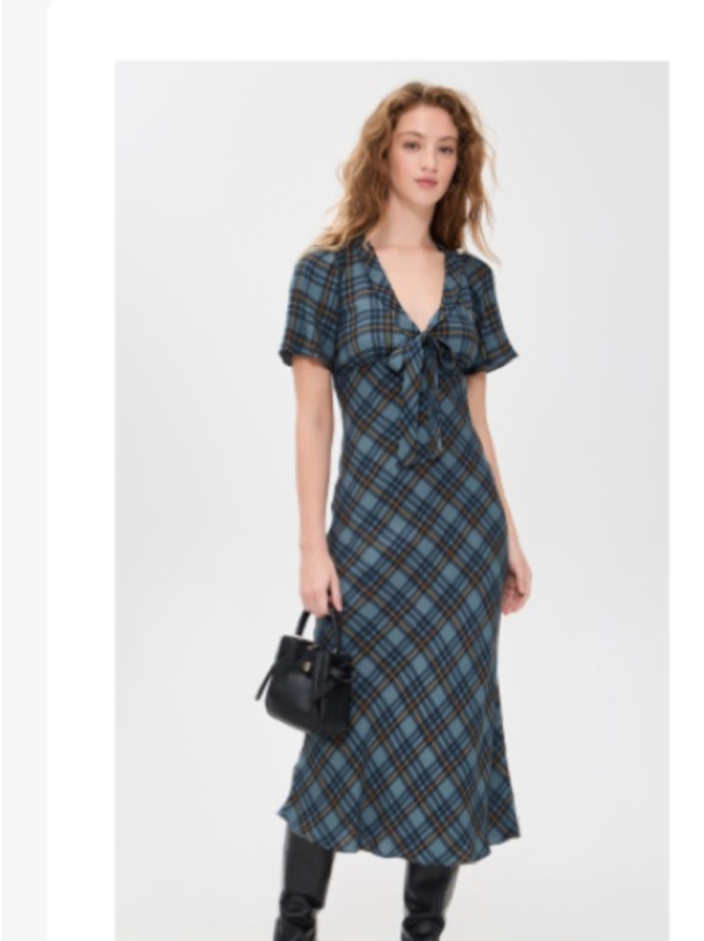 Tyra slate plaid dress NWT SIZE 4